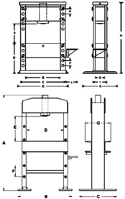 Univerzální hydraulické dílenské lisy