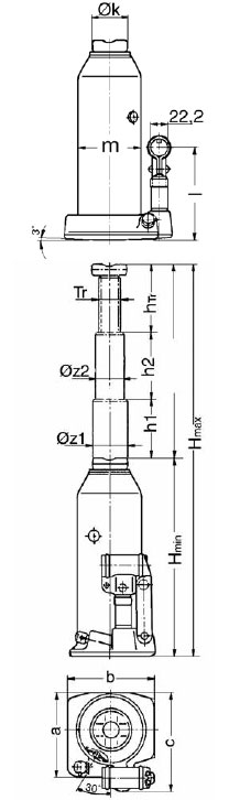 Hydraulický zvedák HWK (pro zvedání automobilů)